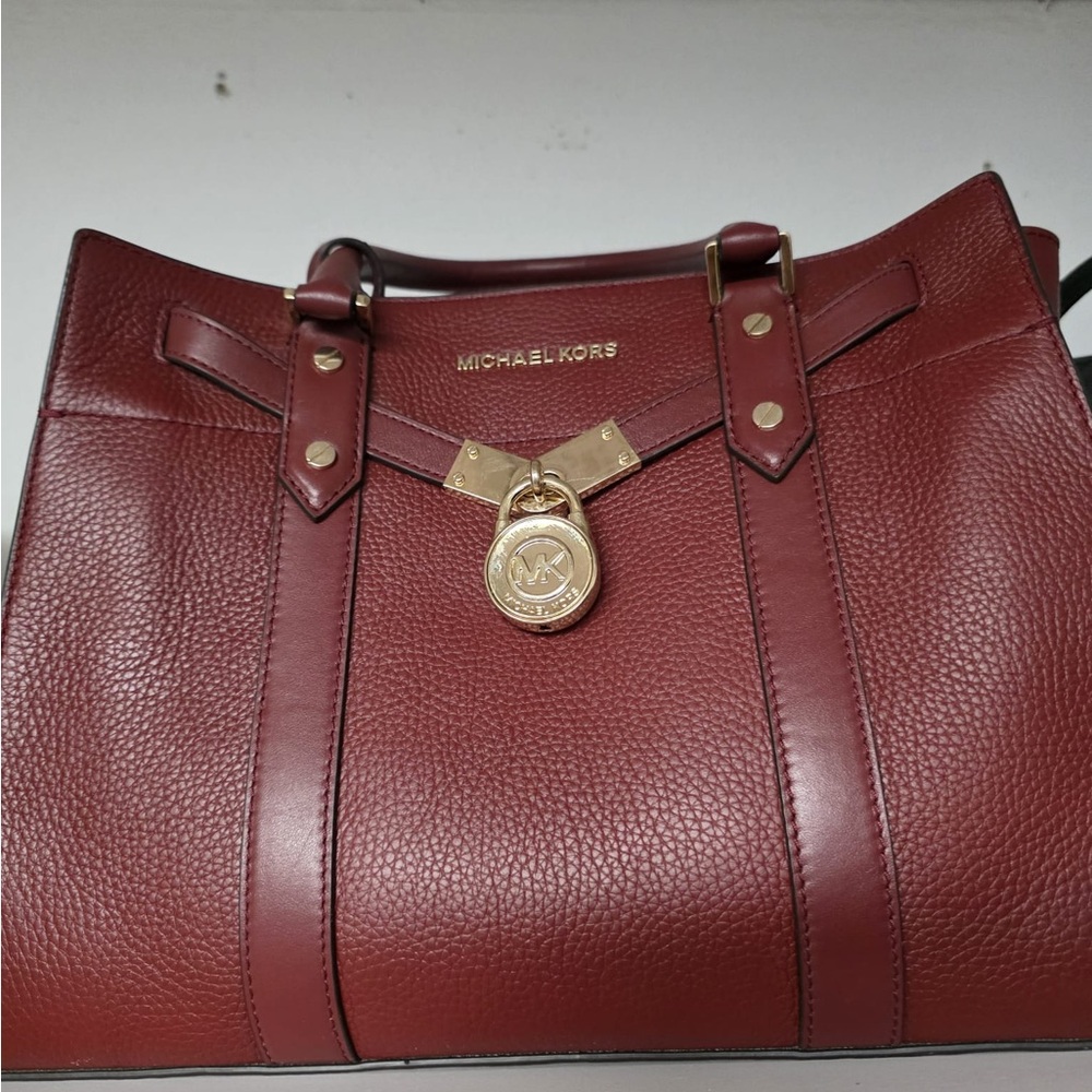 Michael Kors Burgundy Leather Satchel